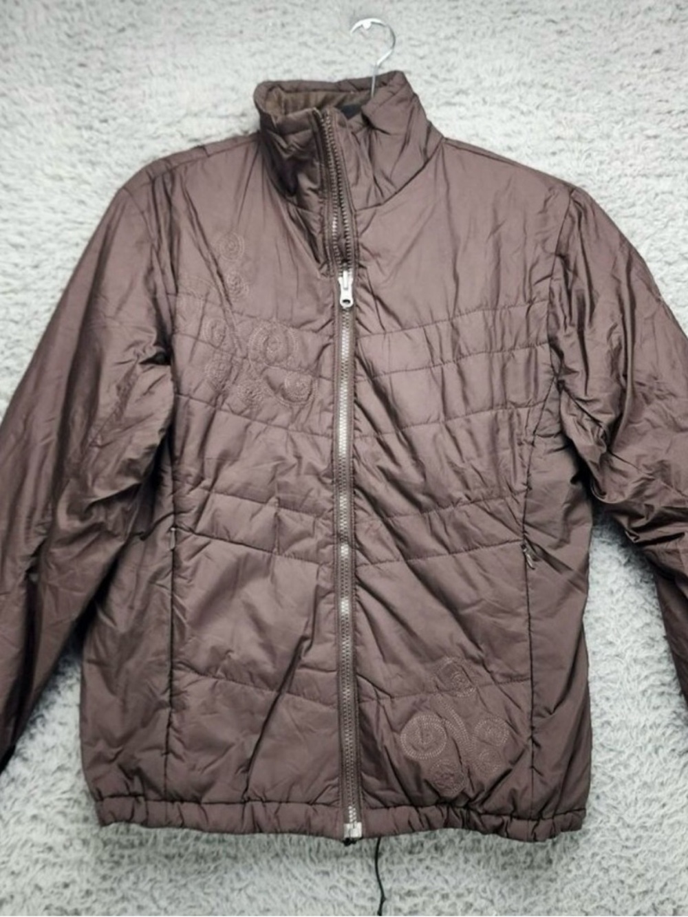 Columbia Jacket Womens Small Brown Polyester Zip Insulated LIner Gorpcore